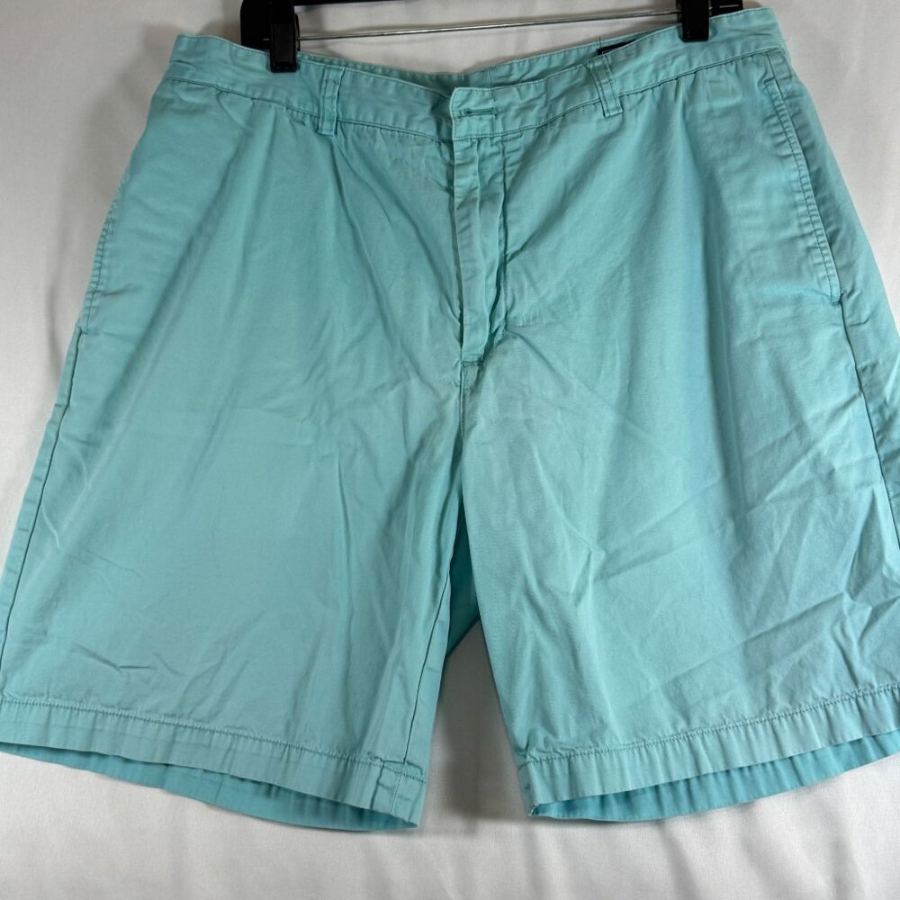 Vineyard Vines Mens Club Short‎ 36 Aqua Blue 100% Cotton Casual Flat Front